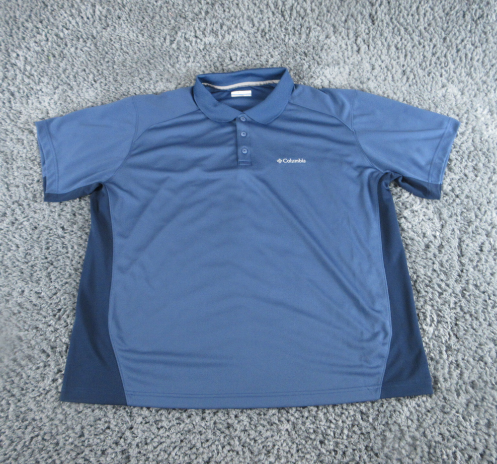 Columbia Shirt Men's XXL Blue Short Sleeve Polo